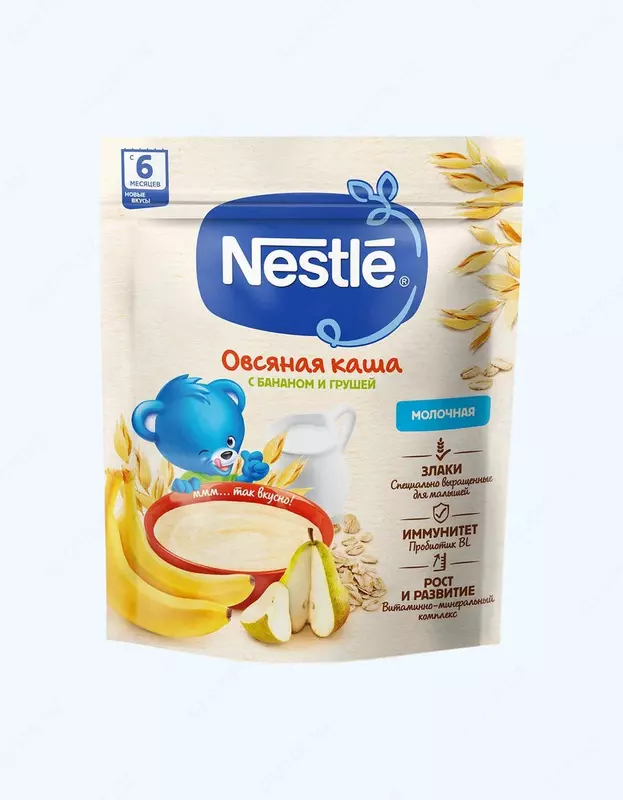 Nestle sutli botqasi  ovsyanka  nok  banan  6 oy+  200 g