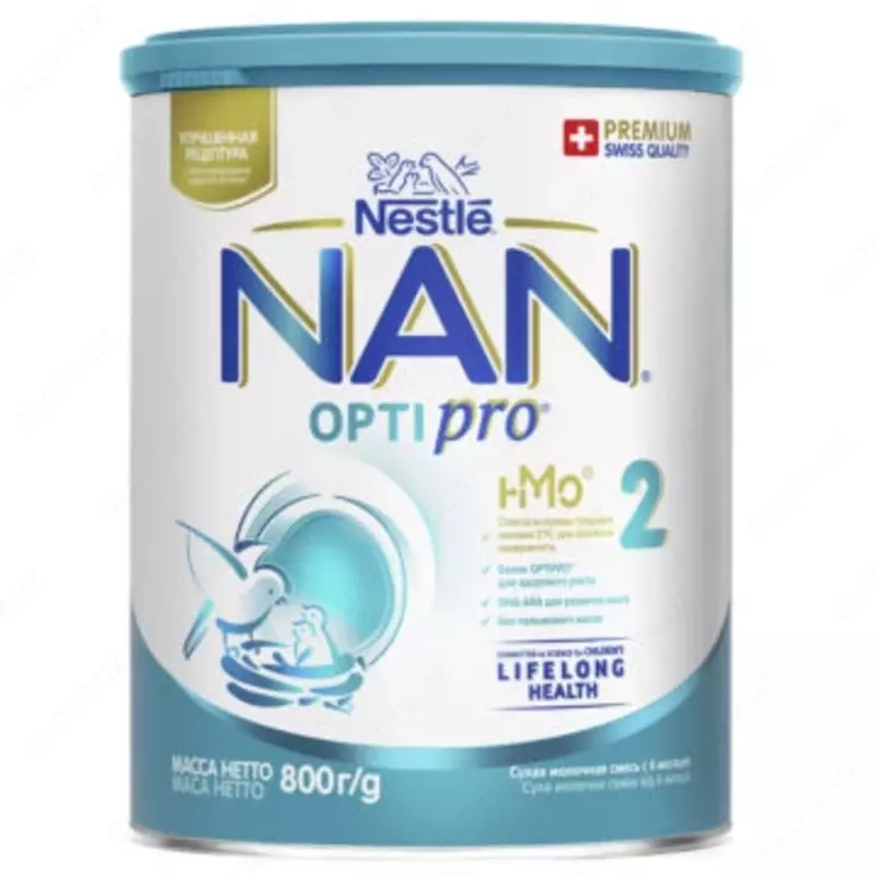 NAN 2 (Nestle) bolalar suti (moslashtirilgan aralashma) 800 gr.