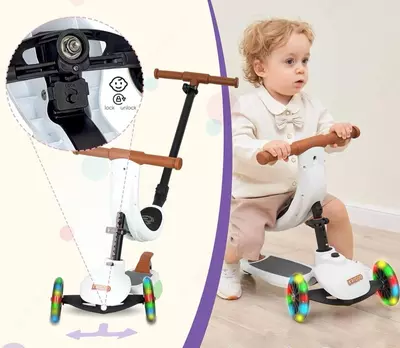 Детский складной самокат KRIDDO 5в1