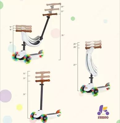 Детский складной самокат KRIDDO 5в1