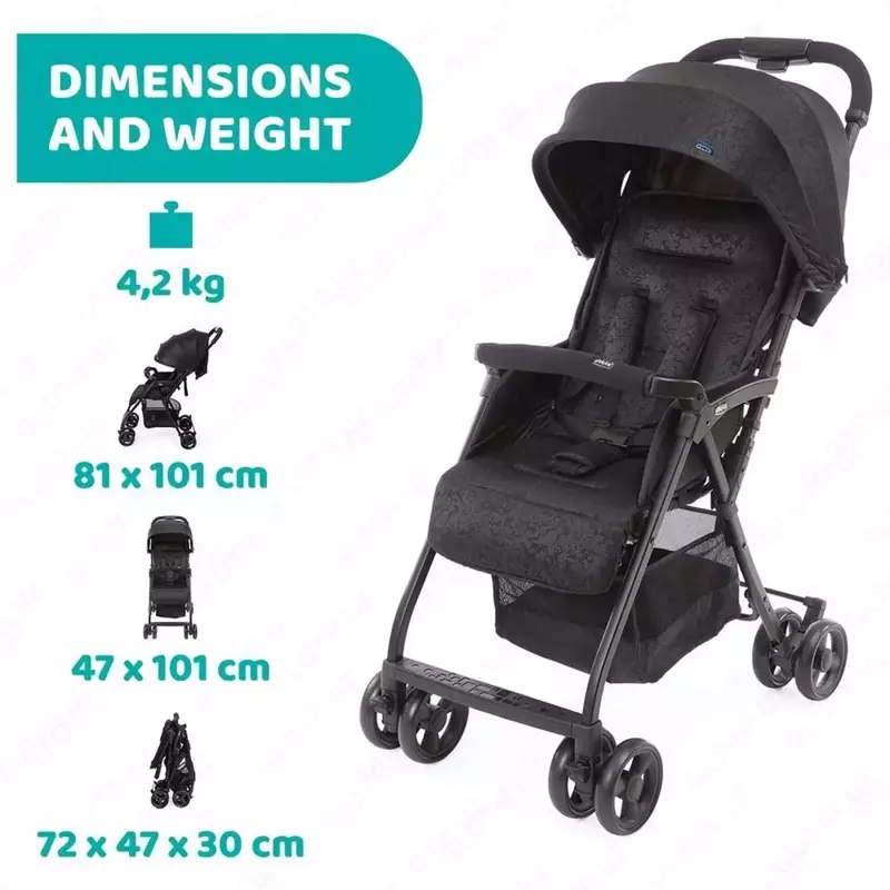 Коляска CHICCO OHLALA 3 STROLLER JET BLACK