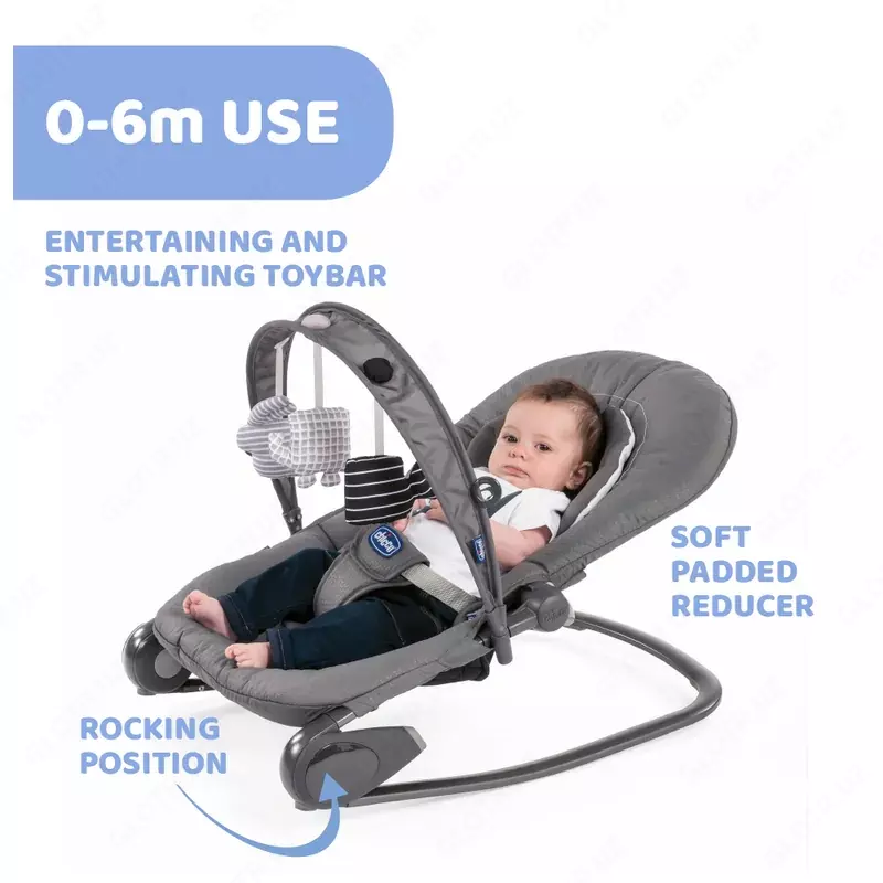 Шезлонг CHICCO HOOPLA BABY BOUNCER GREY