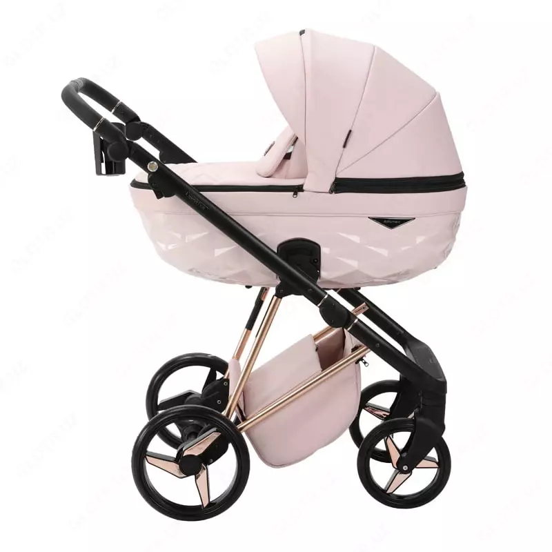 Коляска 2 в 1 "Adamex" Quantum SuperStar 134 (Польша) Розовое золото