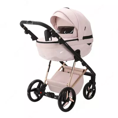 Коляска 2 в 1 "Adamex" Quantum SuperStar 134 (Польша) Розовое золото