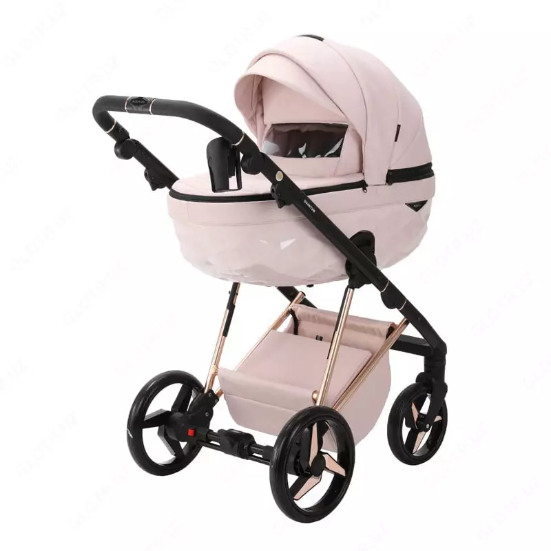 Коляска 2 в 1 "Adamex" Quantum SuperStar 134 (Польша) Розовое золото