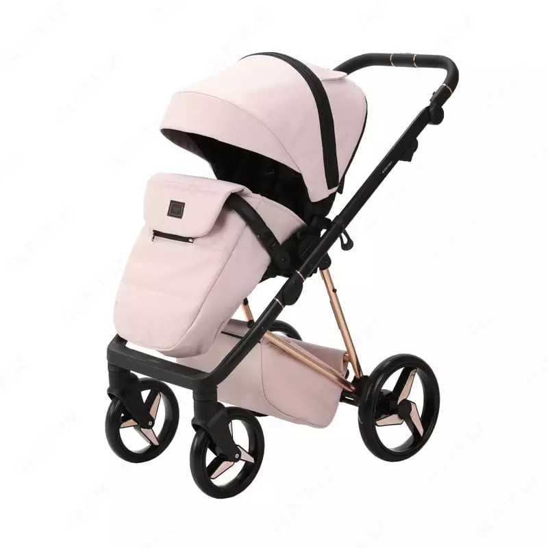 Коляска 2 в 1 "Adamex" Quantum SuperStar 134 (Польша) Розовое золото