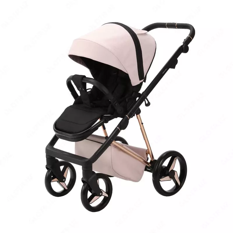 Коляска 2 в 1 "Adamex" Quantum SuperStar 134 (Польша) Розовое золото