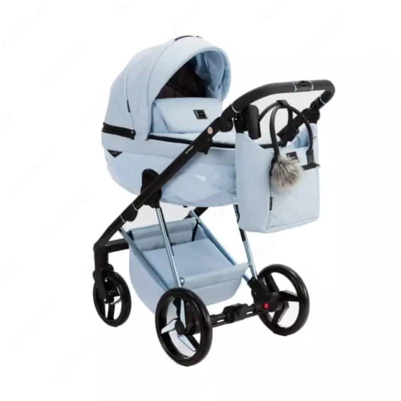Коляска 3 в 1 "Adamex" Quantum Super Star 135 (Польша) Голубая
