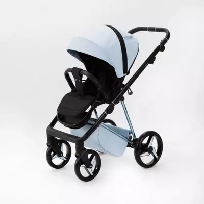 Коляска 3 в 1 "Adamex" Quantum Super Star 135 (Польша) Голубая