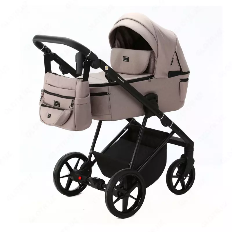 Коляска 3 в 1 "Adamex" Vasco V-TK72, ткань, гелевые колеса (Польша) Бежевая