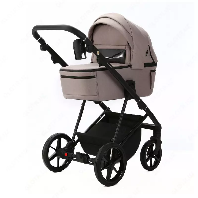 Коляска 3 в 1 "Adamex" Vasco V-TK72, ткань, гелевые колеса (Польша) Бежевая