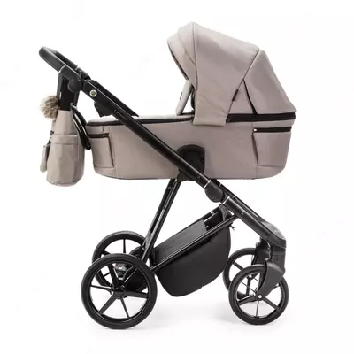 Коляска 3 в 1 "Adamex" Vasco V-TK72, ткань, гелевые колеса (Польша) Бежевая