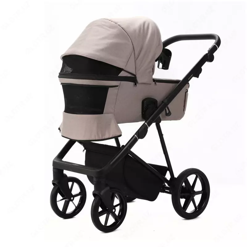 Коляска 3 в 1 "Adamex" Vasco V-TK72, ткань, гелевые колеса (Польша) Бежевая