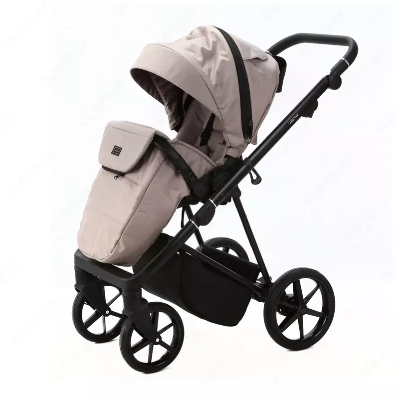 Коляска 3 в 1 "Adamex" Vasco V-TK72, ткань, гелевые колеса (Польша) Бежевая