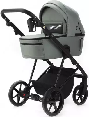 Коляска 2 в 1 "Adamex" Vasco TK-99, ткань, гелевые колеса (Польша) Серая