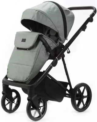 Коляска 2 в 1 "Adamex" Vasco TK-99, ткань, гелевые колеса (Польша) Серая