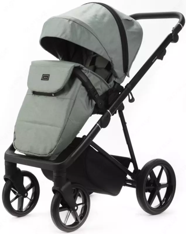 Коляска 2 в 1 "Adamex" Vasco TK-99, ткань, гелевые колеса (Польша) Серая