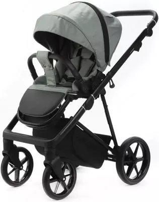 Коляска 2 в 1 "Adamex" Vasco TK-99, ткань, гелевые колеса (Польша) Серая