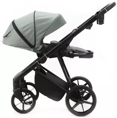 Коляска 2 в 1 "Adamex" Vasco TK-99, ткань, гелевые колеса (Польша) Серая