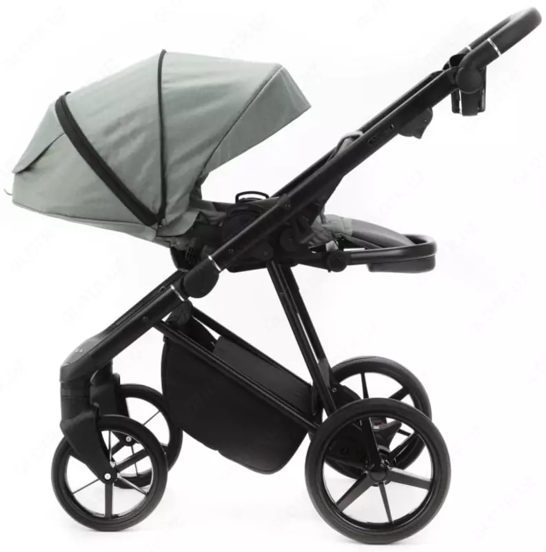 Коляска 2 в 1 "Adamex" Vasco TK-99, ткань, гелевые колеса (Польша) Серая