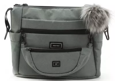 Коляска 2 в 1 "Adamex" Vasco TK-99, ткань, гелевые колеса (Польша) Серая