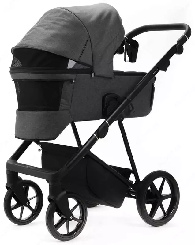 2 ning 1 aravachasi "Adamex" Vasco V-TK57 TIP, mato, gel g'ildiraklari (Polsha) To'q/kulrang