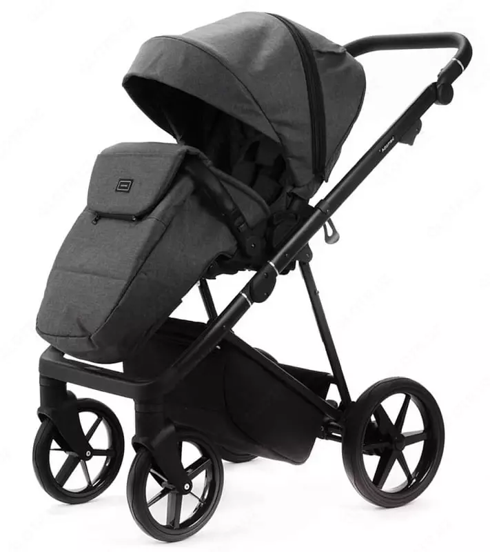 2 ning 1 aravachasi "Adamex" Vasco V-TK57 TIP, mato, gel g'ildiraklari (Polsha) To'q/kulrang