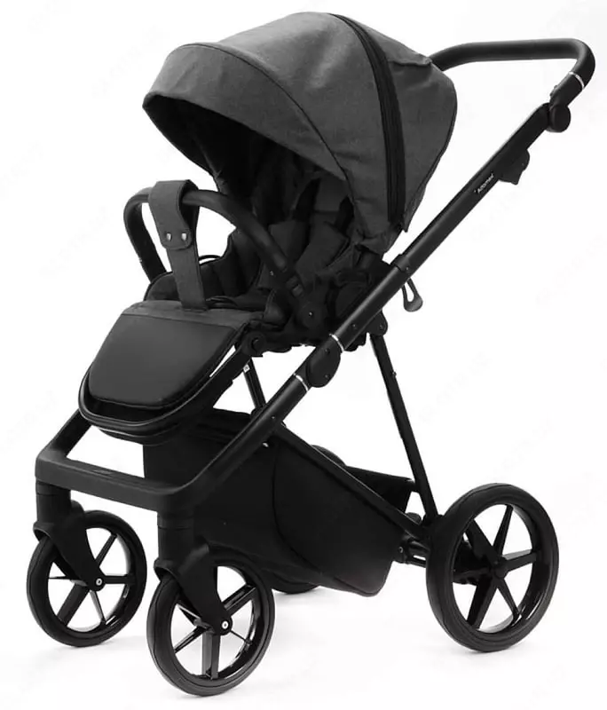 2 ning 1 aravachasi "Adamex" Vasco V-TK57 TIP, mato, gel g'ildiraklari (Polsha) To'q/kulrang