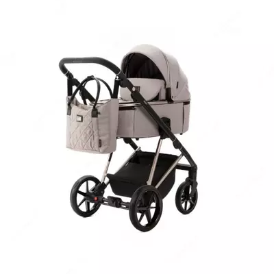 2 ning 1 aravachasi "Adamex" Delta Beige TK803, mato, gel g'ildiraklari (Polsha) Bej