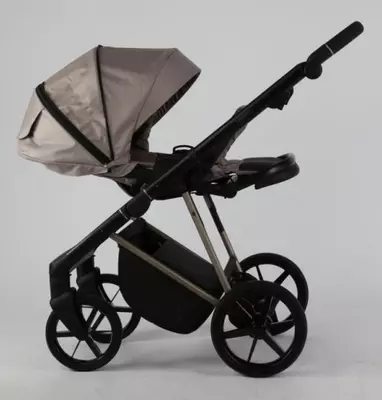 2 ning 1 aravachasi "Adamex" Delta Beige TK803, mato, gel g'ildiraklari (Polsha) Bej