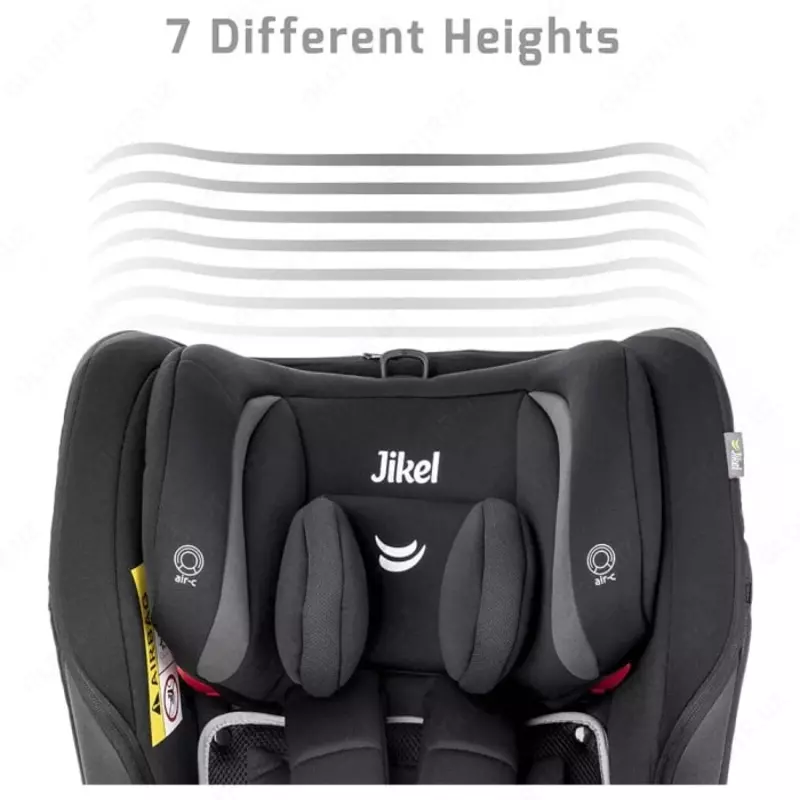 Детское автокресло "Jikel" Saturn Zip 360 JK804444-99 (Франция) Черное/серое