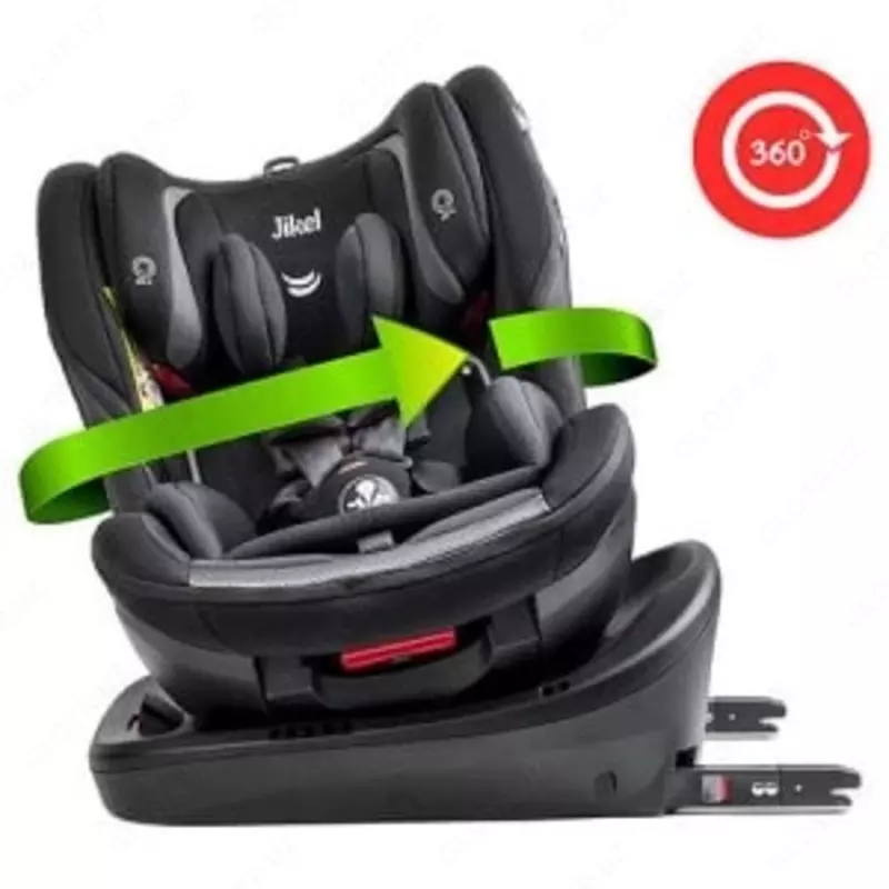 Детское автокресло "Jikel" Saturn Zip 360 JK804444-99 (Франция) Черное/серое
