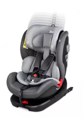 Bolalar avtomobil o'rindig'i "Jikel" Saturn 360 JK804444-90 (Frantsiya) Kulrang/to'q kulrang