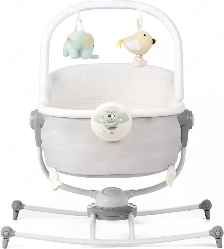 Люлька-качалка 2 в 1 "Jikel" Minos JK805551-90, Nexus Electric Swing & Rocker (Франция) Серая