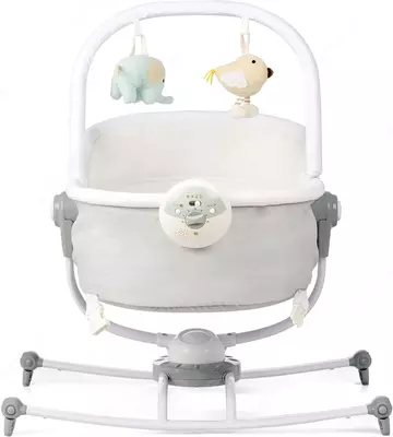 Люлька-качалка 2 в 1 "Jikel" Minos JK805551-90, Nexus Electric Swing & Rocker (Франция) Серая