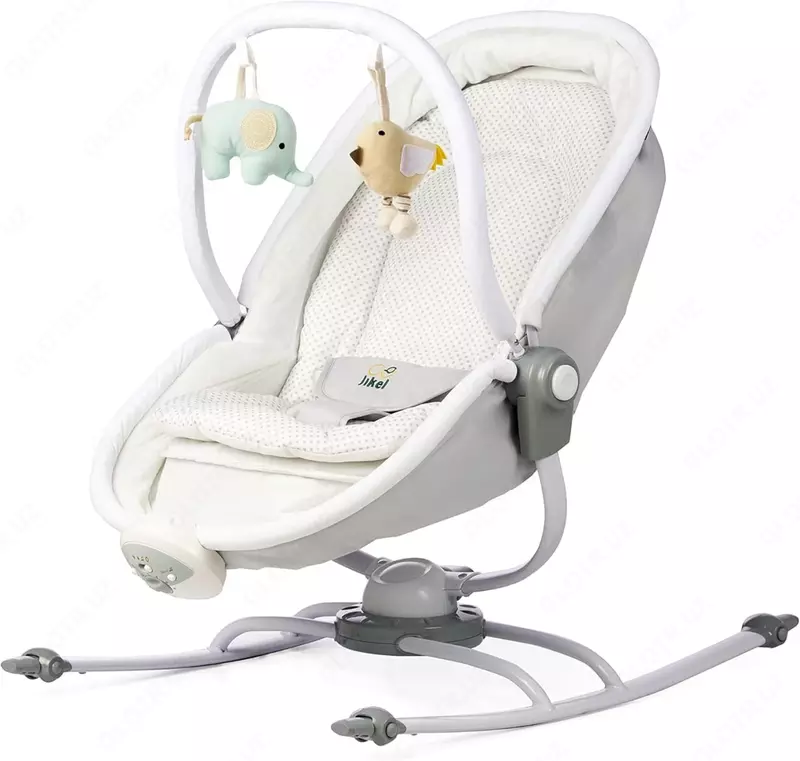 Люлька-качалка 2 в 1 "Jikel" Minos JK805551-90, Nexus Electric Swing & Rocker (Франция) Серая