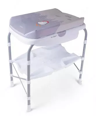 Столик для ванны и пеленания 2 в 1 "Jikel" Ripple JK810101-90 (Франция) Серый