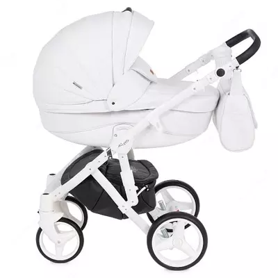 Bolalar aravachasi 2-in-1 "Adamex" Barletta Deluxe 11S (Polsha) Oq