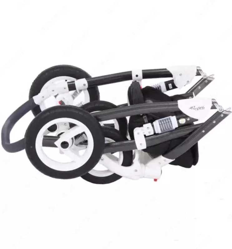 Bolalar aravachasi 2-in-1 "Adamex" Barletta Deluxe 11S (Polsha) Oq