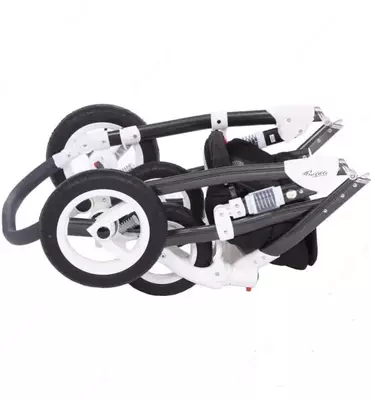 Bolalar aravachasi 2-in-1 "Adamex" Barletta Deluxe 11S (Polsha) Oq