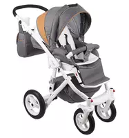 Bolalar aravachasi 2-in-1 "Adamex" Barletta New - B24 (Polsha) Kulrang/jigarrang/oq - CHICCOBABY.UZ