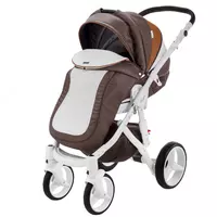 Bolalar aravachasi 2-in-1 "Adamex" Barletta New - B9 (Polsha) Jigarrang/oq CHICCOBABY.UZ