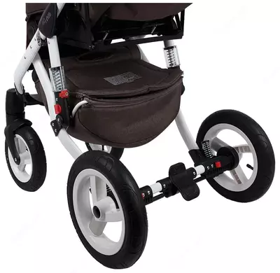Детская коляска 2-в-1 "Adamex" Barletta New - B9 (Польша) Коричневая/белая