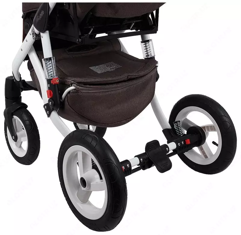 Детская коляска 2-в-1 "Adamex" Barletta New - B9 (Польша) Коричневая/белая