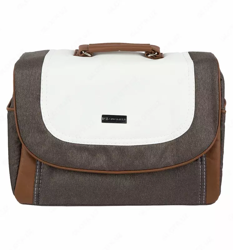 Детская коляска 2-в-1 "Adamex" Barletta New - B9 (Польша) Коричневая/белая