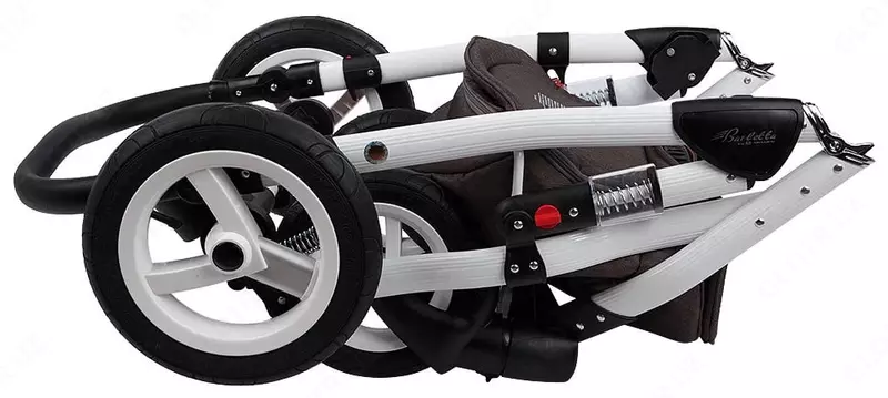 Детская коляска 2-в-1 "Adamex" Barletta New - B9 (Польша) Коричневая/белая