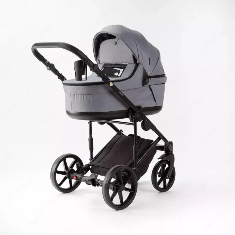 Детская коляска 2-в-1 "Adamex" Locco Light LL-TK60 (Польша) Серая/черная