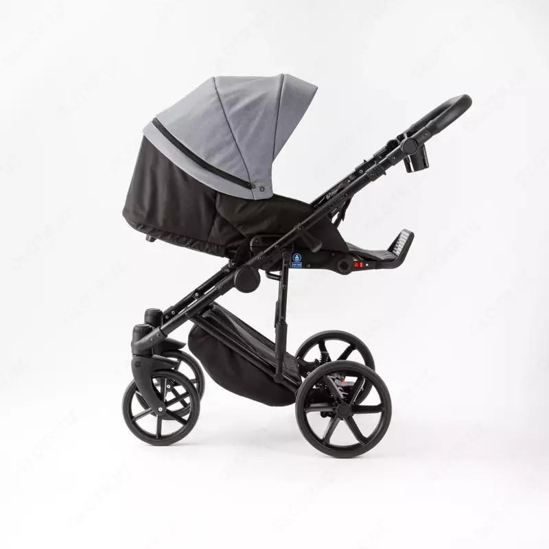 Детская коляска 2-в-1 "Adamex" Locco Light LL-TK60 (Польша) Серая/черная