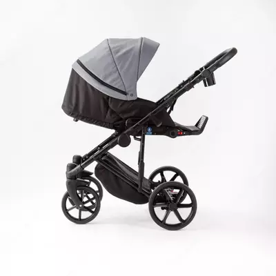 Детская коляска 2-в-1 "Adamex" Locco Light LL-TK60 (Польша) Серая/черная