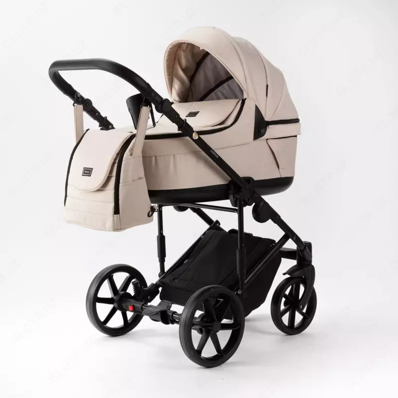 Bolalar aravachasi 2-in-1 "Adamex" Locco Light LL-TK20 (Polsha) Bej/qora